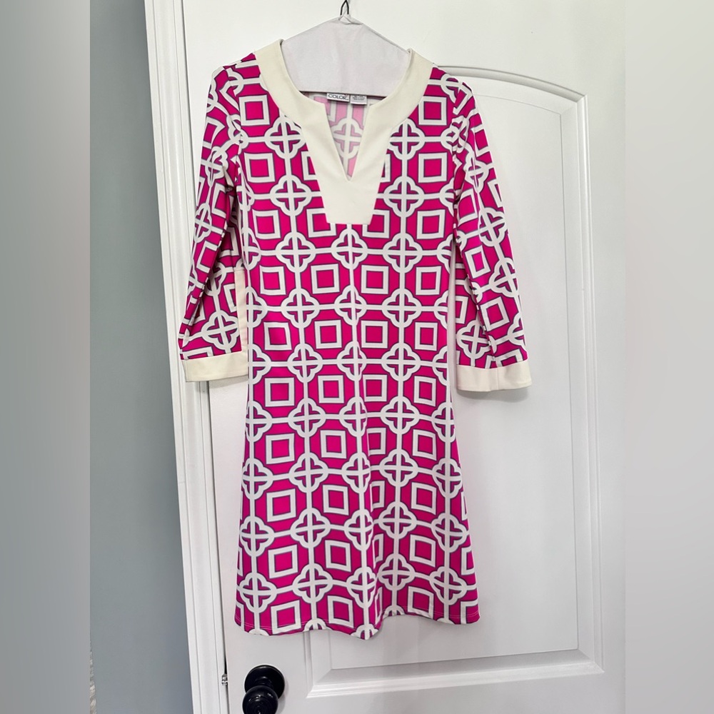 All For Color Geometric Dress - Picture 2 of 6